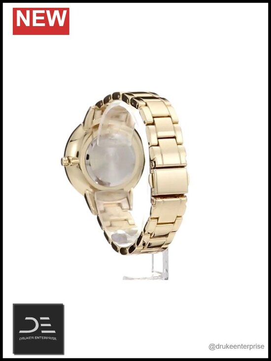Gold-Tone Crystal Accented Bracelet Watch main image 3
